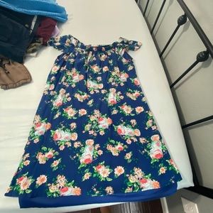 Navy floral dress